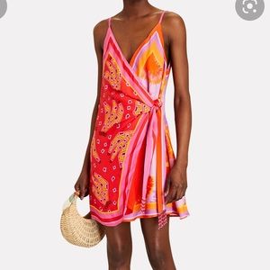 Intermix Farm Rio Scarf Mini Wrap Dress